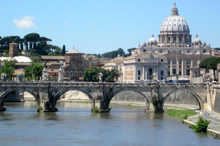 Tiber over a river